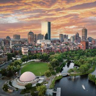 Aerial view of Boston's Skyline
