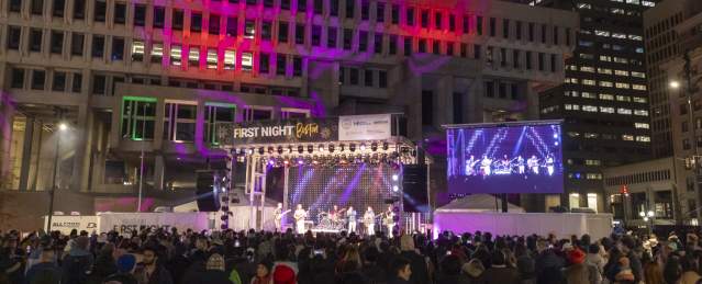 Live entertainment at First Night Boston