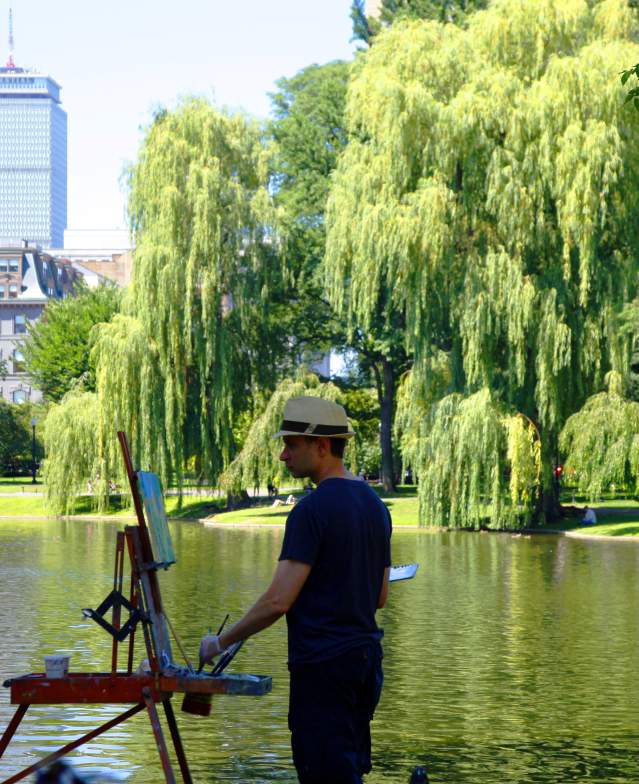 advertising painter public_garden