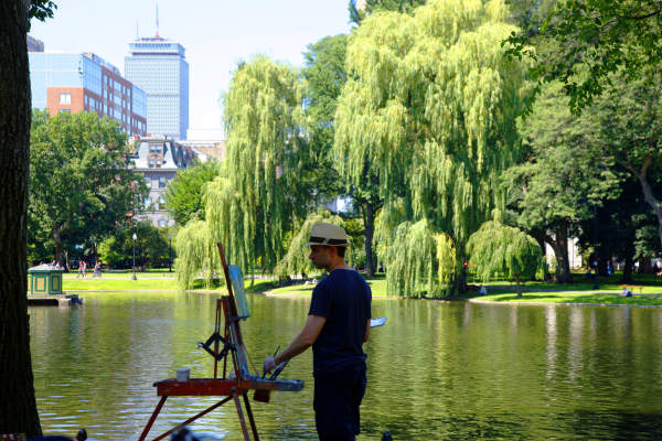 advertising painter public_garden