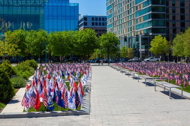 Seaport Flag Garden In Boston, MA