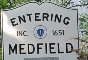 Medfield MA  entering sign