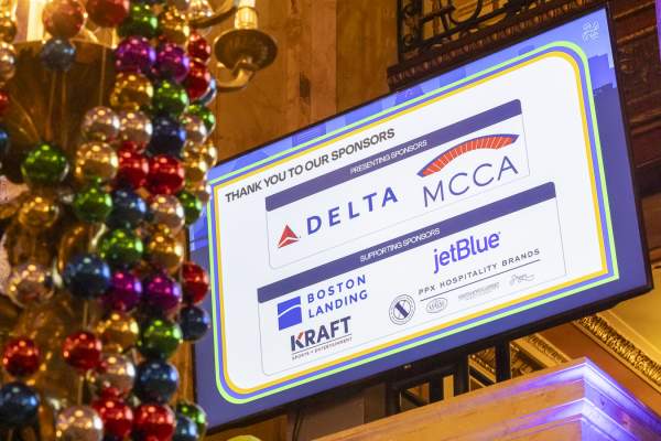 Meet Boston Sponsors on a digital screen