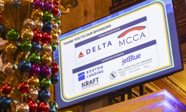 Meet Boston Sponsors on a digital screen