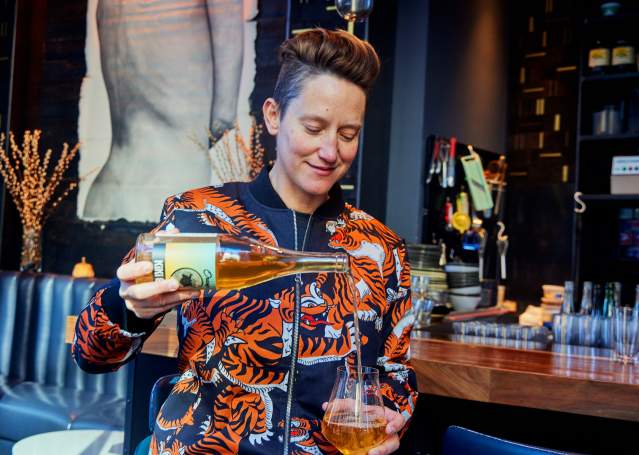 Photo of Haley Fortier, owner of nathálie wine bar.