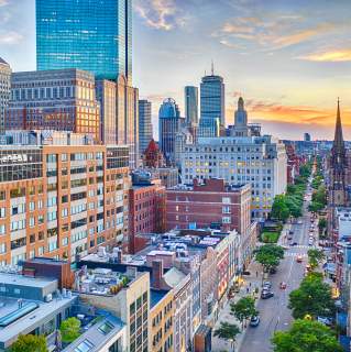 Back Bay Skyline at sunset