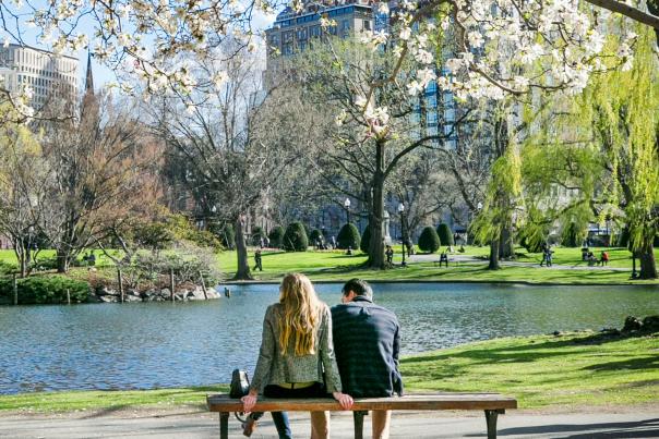 Public Garden couple in Spring