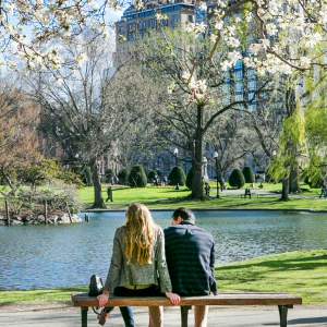 Public Garden couple in Spring
