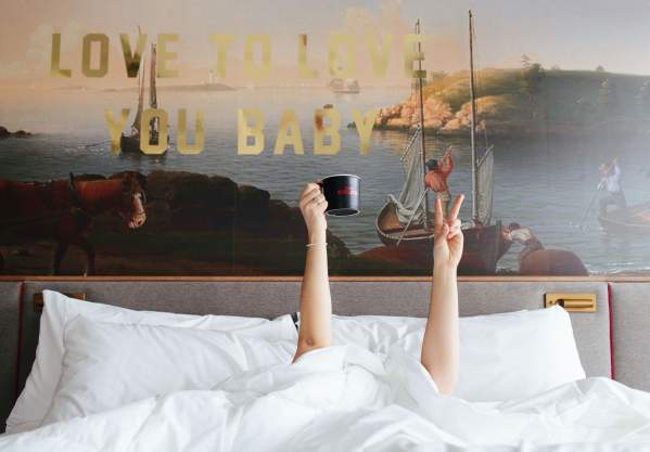 Fun photo of hotel room at The Revolution Hotel