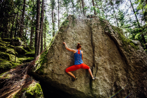Bouldering in Quincy Quarries Reservation